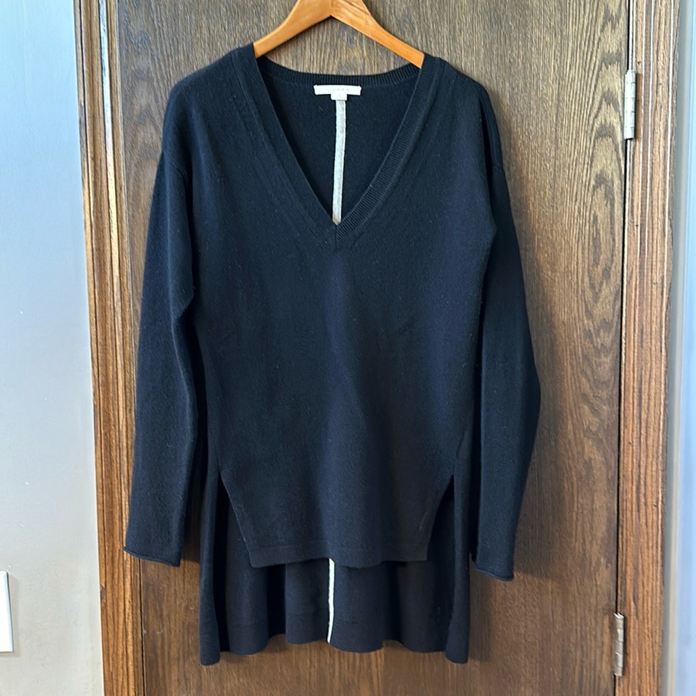 Duffy Black 100% Cashmere Tunic sweater